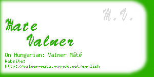 mate valner business card