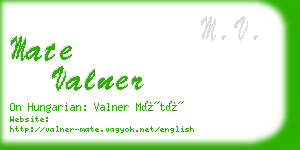 mate valner business card